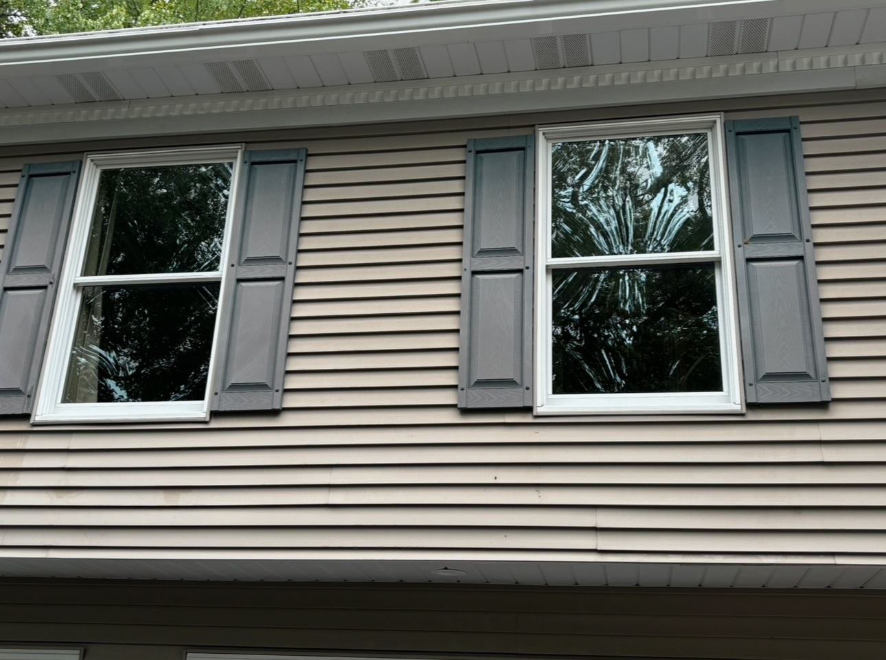 Window cleaning transformation - before and after